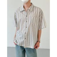 ราคา ProMan เสื้อเชิ้ตวินเทจสไตล์ญี่ปุ่น ลายทาง ลำลองแมทช์ลุคง่าย แบบหลวม (23634042269)