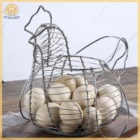 ราคา ZTHOME ตะกร้าลวดเก็บไข่ไก่รูปทรงไก่ Homewares ตะกร้าลวดสำหรับใส่ของในฟาร์ม (24894926757)