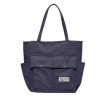 ราคา BG73 กระเป๋าผ้าไนล่อนใบใหญ่ แฟชั่นนักศึกษา สไตล์เกาหลี มีช่องเยอะด้านหน้า จุของได้เยอะ ใส่โน้ตบุ๊ค ไอแพดได้ (24832495514)