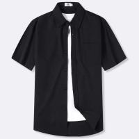 ราคา เสื้อดำเสื้อสีดำเสื้อยืดแขนสั้นชุดศพสีดำ เสื้อยืดสไตล์ล่าสุดผ้าสวมใส่สะดวกสบายชุดดำออกงานศพ (25364251623)