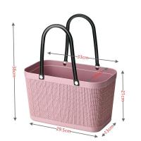 ราคา ตะกร้าใส่ของขนาดใหญ่ทรงสี่เหลี่ยมตะกร้าสี่เหลี่ยมตะกร้าใส่ของที่เก็บพลาสติกพลาสติก Bakul (24175007835)