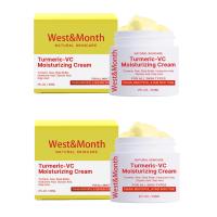 ราคา West Month VC ครีมทาผิวขาว ผิวขาวใส ครีมขมิ้น Turmeric VC Moisturizing Cream ครีมหน้าขาวใส ผิวเนียนเรียบ Vit C Brightening Skin ไวท์เทนนิ่ง ครีมทาผิว ครีมผิวขาว โลชั่นบำรุงผิว ทำให้ผิวขาวเนียน ครีมทาห