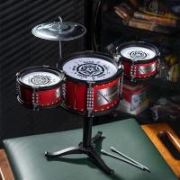 ราคา Leaf Hu กลองชุดเด็กสมจริง กลองของเล่น กลองชุดของเล่น กลองชุด กลองชุดใหญ่3ใบ กลองชุดเด็ก (24508021279)