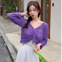 ราคา เสื้อไหมพรมแต่งลูกไม้ เสื้อลายลูกไม้ เสื้อไหมพรมแขนยาว เสื้อไหมพรมถัก เสื้อใส่ไปทะเล ใส่สบาย (22305236408)