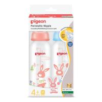 ราคา ขวดนม PP ลายกระต่าย 4oz และ 8oz แพ็ค 2 Pigeon (9782678472)
