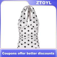 ราคา ZTOYL เสื้อกล้ามผู้หญิงลายจุดสไตล์ฝรั่งเศสย้อนยุคเสื้อกล้ามรัดรูปเว้าลึกคอวีเว้าหลังเซ็กซี่ (24917276989)