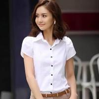 ราคา เสื้อเชิ้ตแขนสั้นผู้หญิงสีดำขาว แขนพอง สไตล์เกาหลี ฤดูร้อน ทำงาน ไซส์ใหญ่ เสื้อเชิ้ตผู้หญิง เสื้อผ้าทำงาน เสื้อเชิ้ตคอโปโล (24012817745)