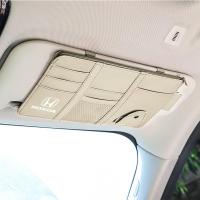 ราคา กล่องเก็บของในรถยนต์กล่องใส่แว่นตากระเป๋าหนังมีที่บังแดดสำหรับ Honda Civic Accord Fit City Vezel CRV Odyssey Pilot Jazz Prelude (13395355980)
