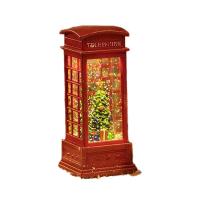 ราคา NANA 1 โคมไฟคริสต์มาส ตู้โทรศัพท์ภายใน โคมไฟ LED ของประดับโต๊ะคริสต์มาส สำหรับตกแต่งคริสต์มาส (25269412640)