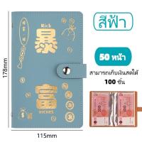 ราคา สมุดเก็บแบงค์หนังแท้ กันน้ำได้ จุแบงค์เยอะ สมุดบัญชีในตัว พกพาสะดวก (25247895919)