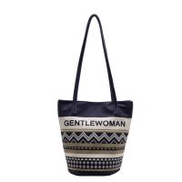 ราคา กระเป๋าผ้าใบ Tote Bag ทรงถังขนาดใหญ่สำหรับผู้หญิง กระเป๋าสะพายข้างแบบสะพายไหล่เดี่ยว กระเป๋าสะพายข้างสำหรับเดินทางแบบลำลอง (23146526447)