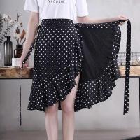 ราคา กระโปรงลายจุดแบบชิ้นเดียวแบบใหม่ฤดูร้อนปี2024กระโปรงผ้าชีฟองมีสายรัดชายระบายแบบไม่สม่ำเสมอกระโปรงหางปลาเอวสูง (21919038662)