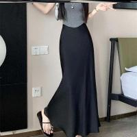 ราคา กระโปรงทรงเอเอวสูงสีดำ กระโปรงทรงหางปลา กระโปรงยาวคลุมสะโพก กระโปรงสั้นผู้หญิง ฤดูร้อน กระโปรงทรงเอสุดหรูหรา (24959372282)