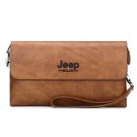 ราคา JEEP กระเป๋าคลัชหนัง PU ในสามสีกระเป๋าสตางค์ผู้ชายสไตล์ใหม่กระเป๋าใส่บัตรแบบยาวกระเป๋าสตางค์ผู้ชายซิปกระเป๋าถือแฟชั่น Capac ขนาดใหญ่ (23308771905)