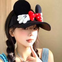 ราคา หมวกกันแดดลายผีเสื้อหัวโล่งลายมือ Mickey Mouse สำหรับผู้หญิง ฤดูร้อน 2025 หมวกกันแดดแบบสวมหัว ทรงกว้าง ทรงลำลอง (24494017148)