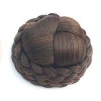 ราคา PTK52 ที่คลุมผมนักเต้น สำหรับผู้หญิง การต่อผม วิกผมมวย Scrunchies ขนมปังผมถัก ถักมวยไม่ การต่อผม ห่อผมชิ้น (24116195767)