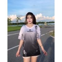 ราคา เสื้อยืดคอวี กีฬาแขนสั้นเสื้อยืดความเร็วแห้งระบายอากาศด้านบนกลางแจ้ง เสื้อยืดผู้หญิง เสื้อ oversize เสื้อคอวี ใส่สบายแห้งง่ายไม่ร้อน (24278113979)