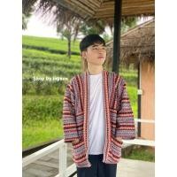 ราคา เสื้อคลุมพื้นเมือง เสื้อคลุมผ้าทอนากา ใส่ได้ทั้งผู้ชายเเละผู้หญิง Free Size (24922270203)