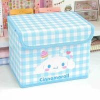ราคา Sanrio Hello Kitty กล่องเก็บของพับได้ My Melody Kuromi Desktop Organizer กล่องแต่งหน้าสาวของขวัญ (24594580118)
