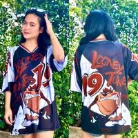 ราคา เสื้อแขนสั้นผ้าไมโคร TAZ ทรงโอเวอร์ไซส์ ผ้านุ่มใส่สบาย ระบายอากาศได้ดี ไม่ร้อน (23115656024)