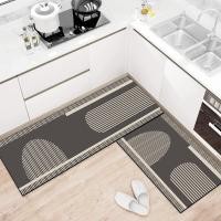 ราคา 2 ใน 1Kitchen carpet พรมปูพื้นห้องครัว ชุดพรมปูพื้นห้องครัว 2 ชิ้น พรมกันลื่นสำหรับห้องนอนดูดซับน้ำ พรมครัว (24582594952)