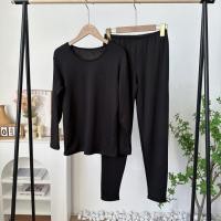 ราคา เสื้อผ้าฤดูใบไม้ร่วงฤดูหนาวสำหรับสุภาพสตรีสไตล์ญี่ปุ่นชุดกางเกงลองจอนเพิ่มความหนาบุขนเสื้อชั้นในกันหนาวใส่ด้านในอ่อนนุ่มใส่สบาย (22010282390)