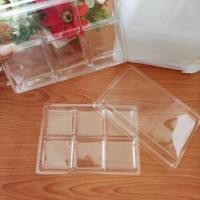 ราคา มาวินช้อป ขายปลีก ห่อ50ชุด E82ถาด6ช่องฐานใส ฝา กล่องเบเกอรี่ 6ช่องฐานใส กล่องหลุมเค้กเหลี่ยม (24990778880)