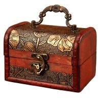 ราคา กล่องเครื่องประดับเล็กโบราณกล่องที่เก็บของไม้แฮนด์เมดพร้อมล็อคโลหะกล่องของขวัญสแตมป์ดอกไม้สำหรับตกแต่งสมุดจดจัดสมบัติ (24553738754)