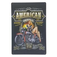 ราคา ป้ายสังกะสีวินเทจ American Motorcycle Made in The USA (122038807)