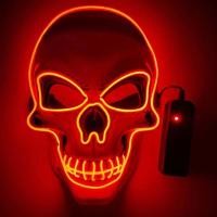 ราคา VIVOLILV หน้ากากหัวกระโหลกสยองขวัญฮาโลวีนพร้อมไฟ LED หน้ากากไฟเย็น หน้ากากคอสเพลย์ฮาโลวีนแบบมีไฟ LED คาร์นิวัล อุปกรณ์ประกอบฉากปาร์ตี้งานเต้นรำสวมหน้ากาก จัดส่งรวดเร็ว (25129272848)