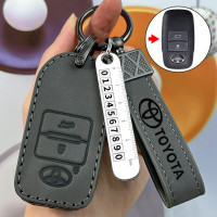ราคา เคสที่ห้อยกุญแจสไตล์วินเทจสำหรับรถยนต์อัจฉริยะเป็นหนังรถยนต์ Toyota Yaris พวงกุญแจที่วางรีโมทป้องกัน Ativ Cross Vios Raize Veloz Avanza Rush Ayla Agya Wigo G (24121751286)