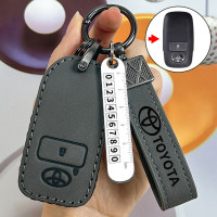 ราคา เคสที่ห้อยกุญแจสไตล์วินเทจสำหรับรถยนต์อัจฉริยะเป็นหนังรถยนต์ Toyota Yaris พวงกุญแจที่วางรีโมทป้องกัน Ativ Cross Vios Raize Veloz Avanza Rush Ayla Agya Wigo G (24121751284)