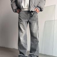 ราคา NALING กางเกงยีนส์สีเทาควันบุหรี่สไตล์อเมริกันสำหรับผู้ชาย ทรงหลวมตรงขา สำหรับฤดูใบไม้ผลิและฤดูร้อน (25390924097)