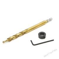 ราคา 3 8 นิ้ว HEX POCKET HOLE DRILL BIT พร้อม Step Turn Kreg Jig Guide Collar Set Set (25049167071)