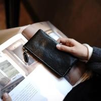 ราคา กระเป๋าใส่โทรศัพท์มือถือแบบมีซิป กระเป๋าใส่บัตร กระเป๋าสตางค์หนังวัวที่ทำจากหนังวัวที่ถูกฟอกด้วยธรรมชาติ กระเป๋าสตางค์ทรงยาวสำหรับผู้หญิง (24372032143)