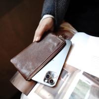 ราคา กระเป๋าใส่โทรศัพท์มือถือแบบมีซิป กระเป๋าใส่บัตร กระเป๋าสตางค์หนังวัวที่ทำจากหนังวัวที่ถูกฟอกด้วยธรรมชาติ กระเป๋าสตางค์ทรงยาวสำหรับผู้หญิง (24372032142)