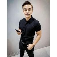 ราคา เสื้อโปโลคอปก สีดำ รุ่น L 017 เนื้อผ้าจูติ ไมโครมีกระเป๋า (25372691173)