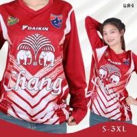 ราคา เสื้อกีฬาผู้หญิง S 3XL คอกลม แขนยาว พิมพ์ลายช้างไทยน ผ้าไมโคร เนื้อผ้าระบายอากาศได้ดี มีหลายสีให้เลือก t225577 (25383294385)