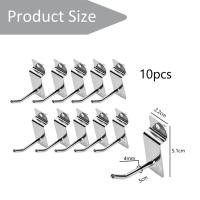 ราคา 10 ชิ้น แพ็ค ลวดตะขอแขวนสินค้า แบบผนังเสียบ ฮุกแป้น Slatwall ขนาด 4 6 8 9 10 (24469607001)