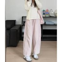 ราคา NALING กางเกงบอลลูนสีขาวนม 3 4 ขนาดพิเศษ เอวสูง หลวม สบาย (25425708063)