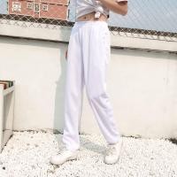 ราคา หลวม ขาตรง สีขาว กีฬา กางเกง สําหรับผู้ชายและผู้หญิงคู่เต้นรําทีมชุดคลาสกิจกรรม สีขาว กางเกงขายาว (22402625211)