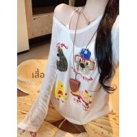 ราคา เสื้อยืดแขนยาวลายการ์ตูนสไตล์เกาหลีสำหรับผู้หญิง ฤดูร้อน 2025 เสื้อเชิ้ตคอกลมแขนยาวลายการ์ตูนน่ารัก ทรงหลวม ลำลอง แฟชั่น (25281456750)