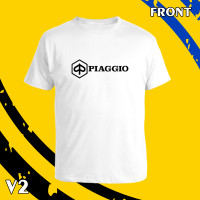 ราคา เสื้อยืด คอกลม แขนสั้น Vespa PIAGGIO LOGO สกรีน Flex pu ขอบสวย คมชัด ผ้า cotton 100 (19543990747)