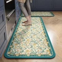 ราคา 2 ใน 1Kitchen carpet พรมปูพื้นห้องครัว ชุดพรมปูพื้นห้องครัว 2 ชิ้น พรมกันลื่นสำหรับห้องนอนดูดซับน้ำ พรมครัว (24826600557)