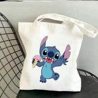 ราคา กระเป๋าผ้าพิมพ์ลาย Lilo Stitch ลายการ์ตูน สไตล์ญี่ปุ่น (24564994485)