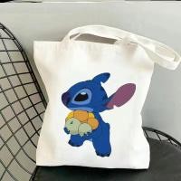 ราคา กระเป๋าผ้าพิมพ์ลาย Lilo Stitch ลายการ์ตูน สไตล์ญี่ปุ่น (24564994490)