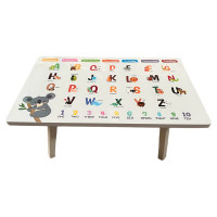 ราคา โต๊ะญี่ปุ่น ลายABC ขนาด 40x60 cm โต๊ะเขียนหนังสือเด็ก โต๊ะเด็ก โต๊ะนั่งพื้น (24729951241)