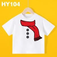 ราคา XMAS Kids Boys Girls White Shirts Cartoon Cute Plaid Christmas Scarf Print Children Christmas Clothes Tshirt 100 150 (22601408665)