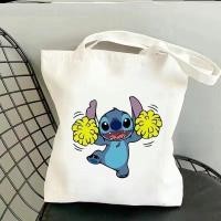 ราคา กระเป๋าผ้าพิมพ์ลาย Lilo Stitch ลายการ์ตูน สไตล์ญี่ปุ่น (24564994483)