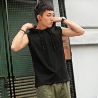 ราคา LIVE GREAT LIVE GREAT丨เทรนด์ของเสื้อกั๊กผู้ชายมีฮู้ดที่ไม่มีหมวกเสื้อยืดแขนกุดเสื้อกล้ามมีฮู้ดเสื้อกันหนาวแขนกุดของผู้ชาย (21969401668)